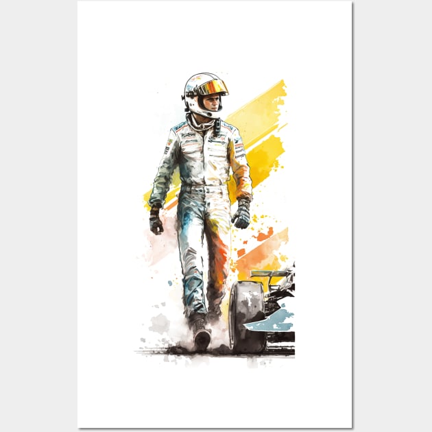 Racecar Driver Wall Art by Kid Relic